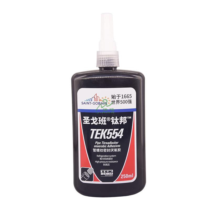 圣戈班管路螺紋密封膠TEK554-250ml-紅色